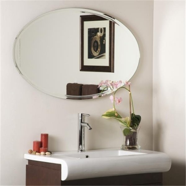 Decor Wonderland Decor Wonderland SSM1067 Chrome Frame Oval Wall Mirror SSM1067